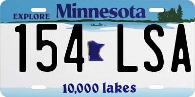 MN license plate 154LSA