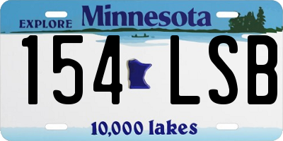 MN license plate 154LSB