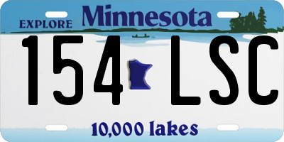 MN license plate 154LSC