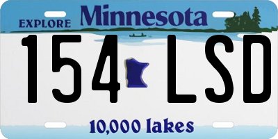 MN license plate 154LSD