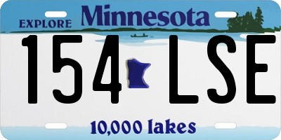 MN license plate 154LSE
