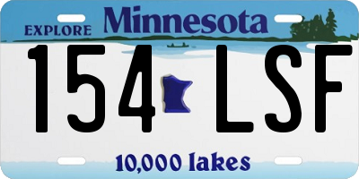 MN license plate 154LSF