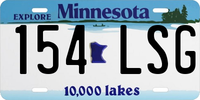 MN license plate 154LSG
