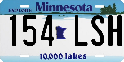MN license plate 154LSH