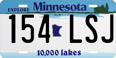 MN license plate 154LSJ