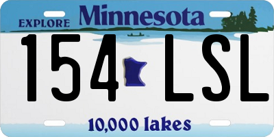 MN license plate 154LSL