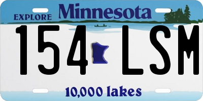 MN license plate 154LSM
