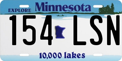 MN license plate 154LSN