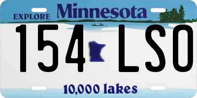 MN license plate 154LSO