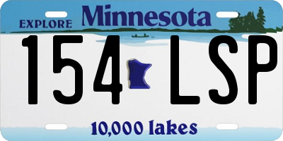 MN license plate 154LSP
