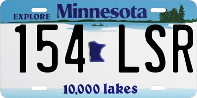 MN license plate 154LSR