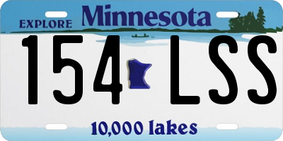 MN license plate 154LSS