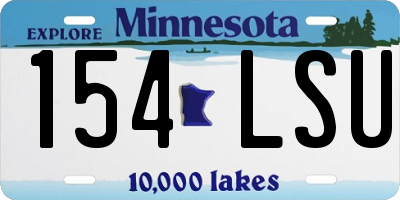 MN license plate 154LSU
