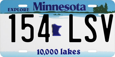 MN license plate 154LSV