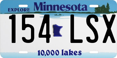 MN license plate 154LSX