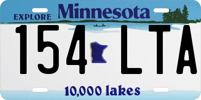 MN license plate 154LTA