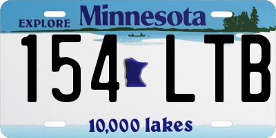 MN license plate 154LTB