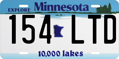 MN license plate 154LTD