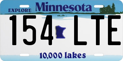 MN license plate 154LTE