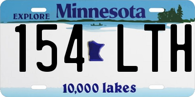 MN license plate 154LTH