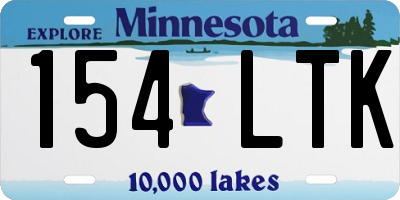 MN license plate 154LTK