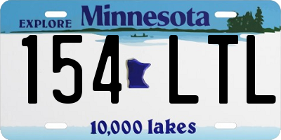 MN license plate 154LTL