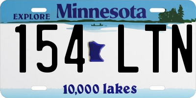MN license plate 154LTN