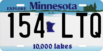 MN license plate 154LTQ
