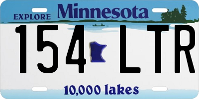 MN license plate 154LTR
