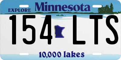 MN license plate 154LTS