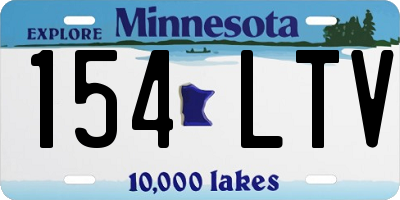 MN license plate 154LTV