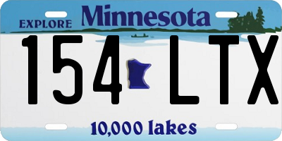 MN license plate 154LTX