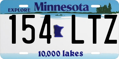 MN license plate 154LTZ
