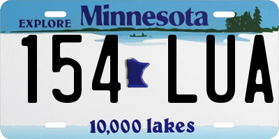 MN license plate 154LUA