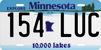 MN license plate 154LUC