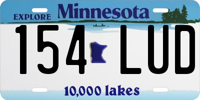 MN license plate 154LUD