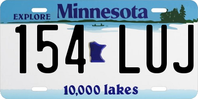 MN license plate 154LUJ