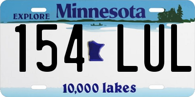 MN license plate 154LUL