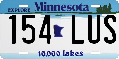 MN license plate 154LUS