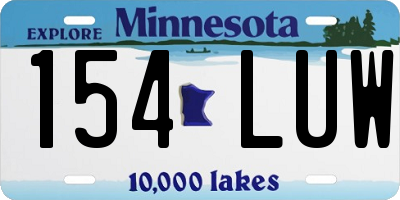 MN license plate 154LUW