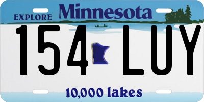 MN license plate 154LUY