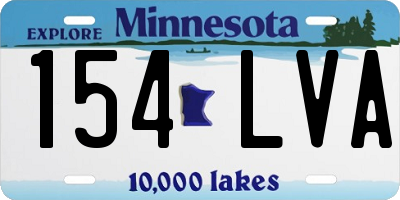 MN license plate 154LVA