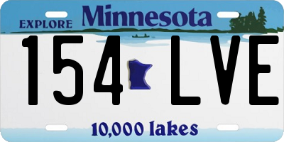 MN license plate 154LVE