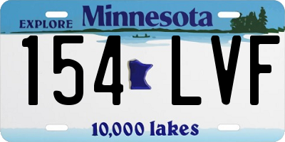MN license plate 154LVF