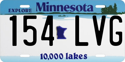 MN license plate 154LVG