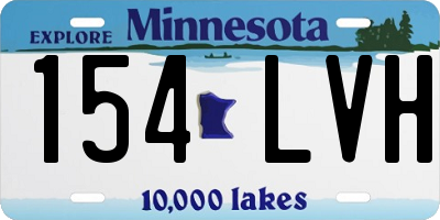 MN license plate 154LVH