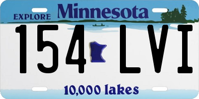 MN license plate 154LVI