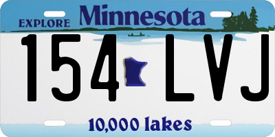 MN license plate 154LVJ