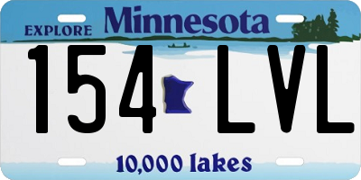 MN license plate 154LVL
