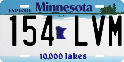 MN license plate 154LVM